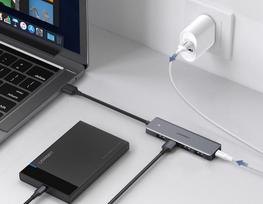 ugreen adapter usb c - Ugreen CM219 / USB 3.0, USB-C, micro USB, pilkas - 5 nuotrauka