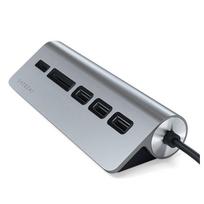 sd card usb c reader - Satechi USB-C Aluminum USB Hub & Card Reader - 3 nuotrauka