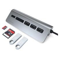 sd card usb c reader - Satechi USB-C Aluminum USB Hub & Card Reader - 4 nuotrauka