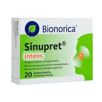 tabletes - SINUPRET INTENS, 160mg, dengtos tabletės, N20 - 1 nuotrauka