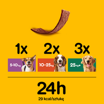 pedigree - PEDIGREE Schmackos 12 szt. šunų skanėstai su jautiena 86 g - 3 nuotrauka