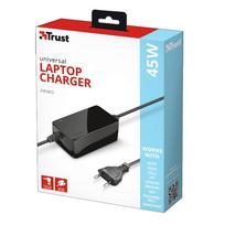 ac adapteris 100 240v - Trust Primo AC Laptop Charger 45W Black - 3 nuotrauka