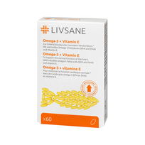 omega 3 ir vitaminas e - Livsane OMEGA-3 + Vitaminas E žuvų taukai N60 - 1 nuotrauka