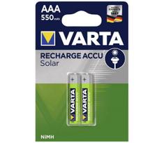 ikraunamos baterijos varta - Varta Rechargeable Accu Solar HR03 AAA 550mAh Battery 2x - 1 nuotrauka