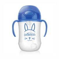 dr brown gertuve - Dr Brown's First Straw Cup 270ml Blue - 2 nuotrauka