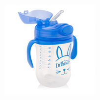 dr brown gertuve - Dr Brown's First Straw Cup 270ml Blue - 3 nuotrauka