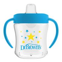 dr brown gertuve - Dr.Browns gertuvė minkštu snapeliu su rankenėlėm 180ml, mėlyna - 3 nuotrauka