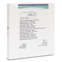 GRANUFLEX hidrokoloidinis tvarstis EXTRA THIN, 15 x 15 cm, 5 vnt.
