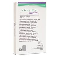granuflex - GRANUFLEX EXTRA THIN hidrokoloidinis tvarstis, 5 x 10 cm, 10 vnt. - 1 nuotrauka