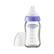  LANSINOH stiklinis maitinimo buteliukas su žinduku, 160 ml