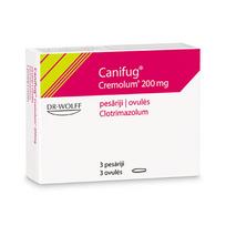 maksties ovules - Canifug Cremolum, 200mg, makšties žvakutės, N3 - 1 nuotrauka