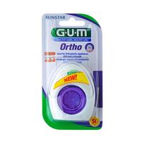 ortodontinis - SUNSTAR GUM ortodontinis tarpdančių siūlas ORTHO, 50 vnt. - 1 nuotrauka