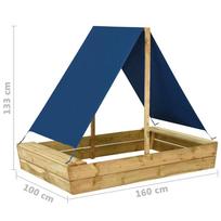 Smėlio dėžė VLX Sandpit 3059957, 160 x 100 cm, mėlyna/ruda
