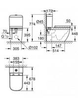 grohe unitazas - Grohe Euro Ceramic Rimless 39462000 - 2 nuotrauka