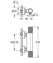 termostatas vonios -  Grohe, Grohtherm 1000 Perfomance - 3 nuotrauka
