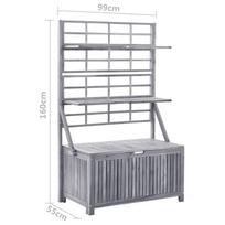 Suoliukas VLX Storage Box 311882, pilkas, 990 mm x 550 mm x 1600 mm
