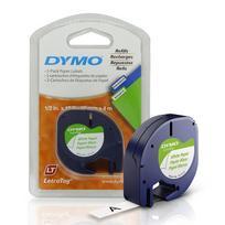 juostele dymo letratag - Dymo LetraTag Popierinė Juostelė 12mm x 4m juodas ant baltos - 2 nuotrauka