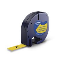 juostele dymo letratag - Dymo LetraTag Plastikinė Juostelė 12mm x 4m juodas ant geltonos – 6 vnt - 2 nuotrauka