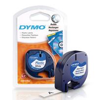 Dymo LetraTag Plastikinė Juostelė 12mm x 4m juodas ant baltos