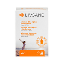 b vitamino - Livsane vitaminų B komplekso koncentruotos tabletės N60 - 1 nuotrauka