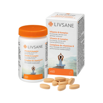 b vitamino - Livsane vitaminų B komplekso koncentruotos tabletės N60 - 2 nuotrauka