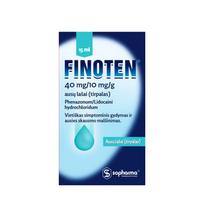 ausu lasai - Finoten 40 mg/10 mg/g ausų lašai (tirpalas), 15 ml, ausų lašai, tirpalas, N1 - 1 nuotrauka
