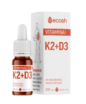  ECOSH vitaminai K2 (45 μg) + D3 (2000IU, 50 μg), 10 ml