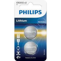 3v baterijos - Elementai Philips CR2032 Lithium 3 V, 2 pcs (20.0 x 3.2) - 2 nuotrauka