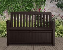 senukai.lt lauko suoliukai - Suoliukas Keter Patio 227l, rudas, 138.6 cm x 64 cm x 88 cm - 2 nuotrauka