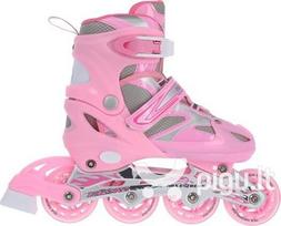 rieduciai paciuzos - Riedučiai Nils Extreme NH18366 2in1, balta/rožinė, 39 - 42 - 9 nuotrauka