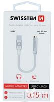usb c to jack 3.5 - Swissten USB-C to 3.5mm Audio Adapter 15cm Silver - 2 nuotrauka