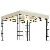 lauko stogine pavesines - Pavėsinė su lemputėmis, kreminė, 3x3m - 1 nuotrauka