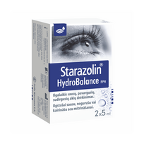 aky - STARAZOLIN HYDROBALANCE PPH drėkinamieji akių lašai, 2 vnt., 10 ml - 4 nuotrauka