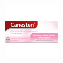 kapsules - Canesten 500 mg makšties minkštoji kapsulė, makšties minkštos kapsulės, N1 - 4 nuotrauka