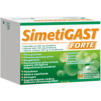 forte - SIMETIGAST FORTE, 240 mg, 60 minkštų kapsulių - 4 nuotrauka