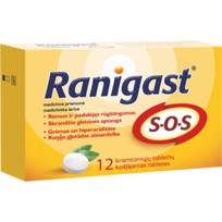 ranigast kramtomosios tabletes s o s -  RANIGAST S-O-S, 12 kramtomųjų tablečių - 5 nuotrauka