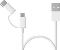 usb type c charging cable - Xiaomi 2-in-1 USB Cable Micro USB to Type C (30cm) White - 3 nuotrauka