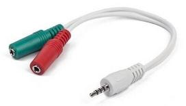 Gembird Adapter 3.5mm to 3.5mm White