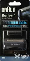 braun tinklelis - Tinklelis BRAUN 11B Series1 + peiliukas - 3 nuotrauka