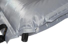savaime pripuciamas ciuzinys - Stovyklavimo kilimėlis Cattara Self-inflatable Midnight, sidabro, 1800x660 mm - 4 nuotrauka