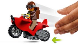 lego motociklas - LEGO City Ryklio užpuolimo kaskadininkų iššūkis 60342 - 5 nuotrauka