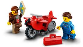 lego motociklas - LEGO City Ryklio užpuolimo kaskadininkų iššūkis 60342 - 8 nuotrauka