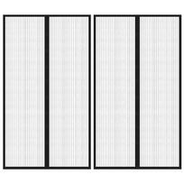 Tinkleliai nuo vabzdžių durims, 2vnt., juodi, 200x80cm