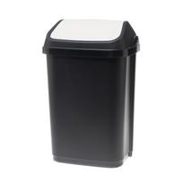 Šiukšliadėžė su varstomu dangčiu 25L, pilka/kreminė, SKBKEP400_03526