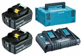 bl1860 - Makita 198077-8 Powerpack 18V, 2XBL1860B, DC18RD, MAKPAC - 1 nuotrauka