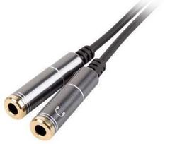 ps4 cable - Natec Cable Jack 3.5 to Jack 3.5 x2 Black 0.2m - 3 nuotrauka