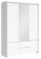 Black Red White Kaspian Wardrobe 153x211cm Matt White