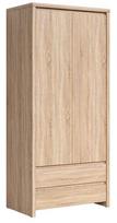 Black Red White Kaspian Wardrobe 90x200cm Sonoma Oak