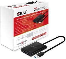 thunderbolt 2 adapter - Club 3D SenseVision USB A To DisplayPort 1.2 Dual Monitor 4K 60Hz Black - 3 nuotrauka