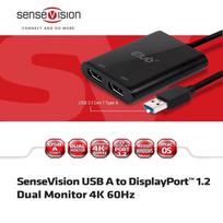 thunderbolt 2 adapter - Club 3D SenseVision USB A To DisplayPort 1.2 Dual Monitor 4K 60Hz Black - 4 nuotrauka